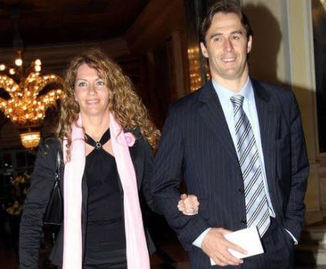 Rosa Maqueda with her husband Julen Lopetegui.